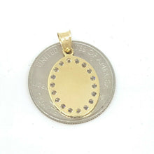Load image into Gallery viewer, 14k gold oval virgin Mary Guadalupe pendant charm religious gift jewelry 1.3g
