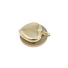 Load image into Gallery viewer, New 14k yellow Gold shiny 3D Heart pendant charm fine gift jewelry for women 3g
