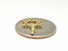Load image into Gallery viewer, 14k yellow gold star of David Jewish Israel charm pendant religious jewelry 0.6g
