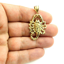 Load image into Gallery viewer, New 10k yellow gold scorpion Scorpio pendant charm zodiac sign Fine Jewelry 3.4g
