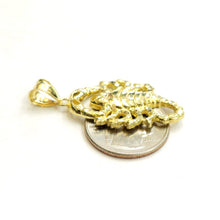 Load image into Gallery viewer, New 10k yellow gold scorpion Scorpio pendant charm zodiac sign Fine Jewelry 3.4g
