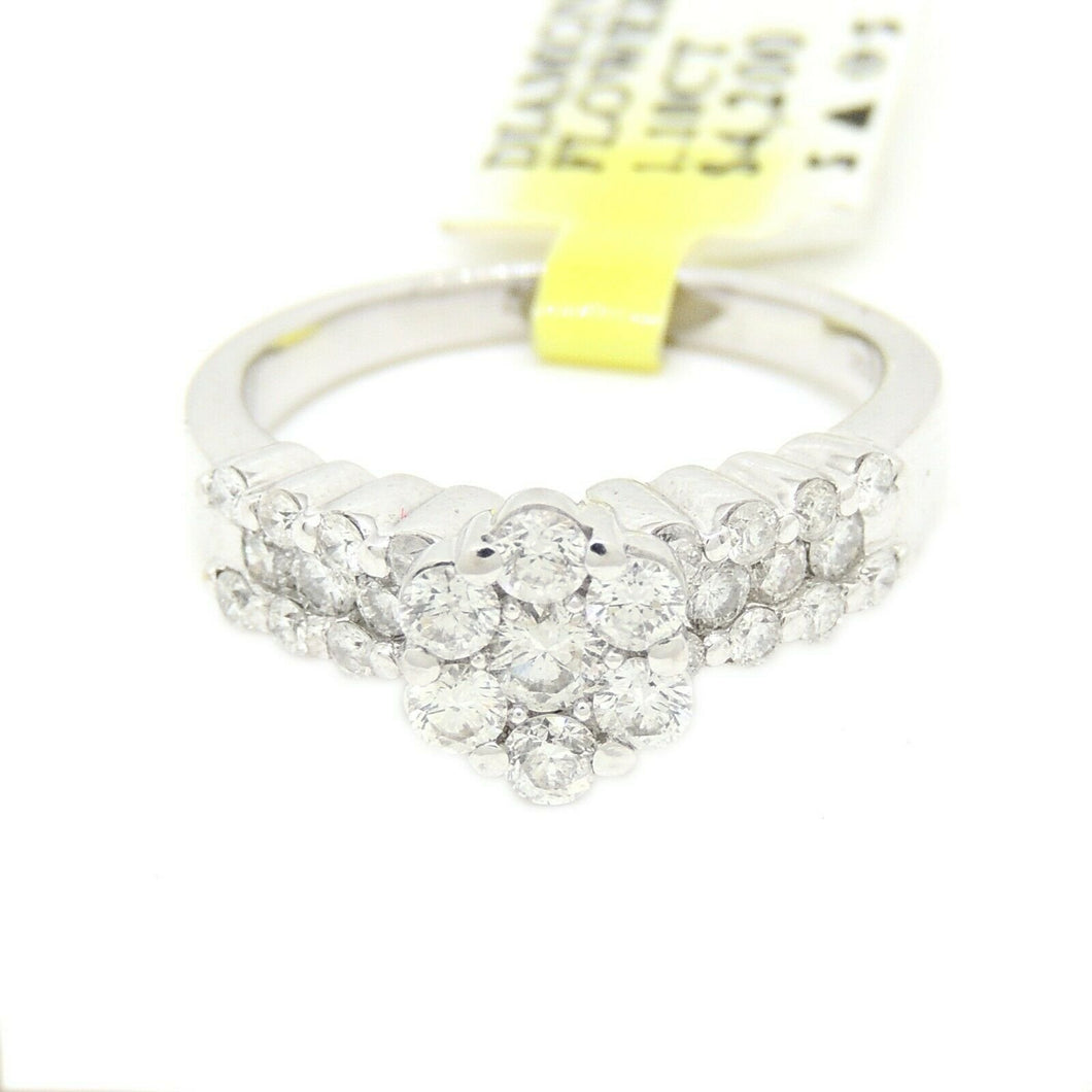 1.10 Ct Natural Diamond In 14k White Gold Wedding Engagement Ring jewelry Size 7
