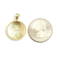 Load image into Gallery viewer, 10k solid yellow Gold yin ying yang taoist symbol Pendant jewelry 0.76" 2.1g
