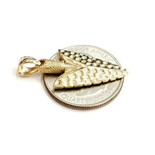 Load image into Gallery viewer, New 14k yellow Gold solid 3D Arrowhead Pendant charm gift fine jewelry 4.5g
