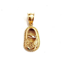 Load image into Gallery viewer, 14K Yellow Gold 3D Classic baby girl Shoe Charm Pendant gift Fine Jewelry 1.5g
