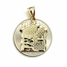 Load image into Gallery viewer, New 10k yellow gold trap house pendant charm diamond cut gift fine jewelry 1.8g
