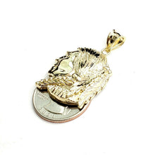 Load image into Gallery viewer, New 10k solid yellow Gold Chief face head Pendant diamond cut fine jewelry 4g
