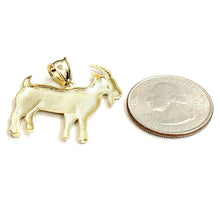 Load image into Gallery viewer, New 10k yellow Gold Goat Pendant charm diamond cut animal fine gift jewelry 2.7g
