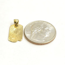 Load image into Gallery viewer, 14k yellow Gold Tiny medical ID dog tag name tag Pendant charm fine jewelry 1.4g
