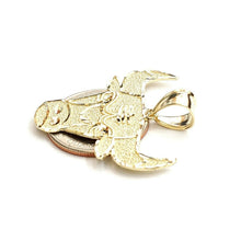 Load image into Gallery viewer, 10k yellow solid Gold Taurus bull zodiac Pendant charm fine gift jewelry 3.6g
