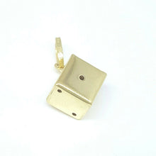Load image into Gallery viewer, 14k yellow Gold 3D hollow dice Pendant charm gamble gift sport fine jewelry 1.6g
