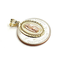 Load image into Gallery viewer, 10k gold oval virgin Mary Guadalupe pendant charm fine religious jewelry 1.7g
