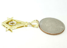 Load image into Gallery viewer, 10k two-tone solid Gold Freemason Masonic Pendant charm jewelry fine gift 2.9g
