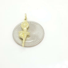Load image into Gallery viewer, 14k yellow Gold 3D hollow ballerina dancer Pendant gift for her fine jewelry  1g
