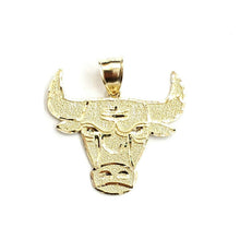 Load image into Gallery viewer, 10k yellow solid Gold Taurus bull zodiac Pendant charm fine gift jewelry 3.6g
