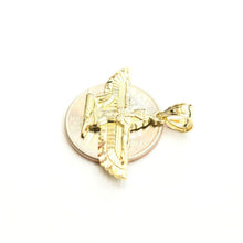 Load image into Gallery viewer, New 10k yellow solid Gold Egyptian isis winged goddess Pendant fine jewelry 2.3g

