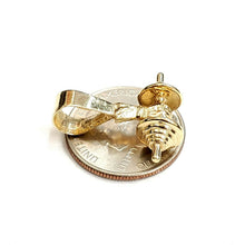 Load image into Gallery viewer, 14k Yellow Gold 3D Dumbbell hand weight lifter Pendant charm fine jewelry 5.5g
