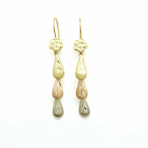 14k multi color Gold Hollow eye drop Earrings for female fine gift jewelry 2.7g