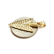 Load image into Gallery viewer, New 14k yellow Gold solid 3D Arrowhead Pendant charm gift fine jewelry 4.5g
