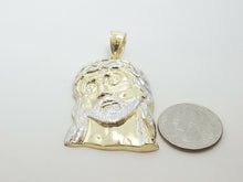 Load image into Gallery viewer, New 10k two-tone gold jesus face head pendant fine religious gift jewelry 11.1g

