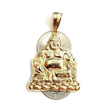 Load image into Gallery viewer, New 10k yellow gold buddha Buda Buddah pendant charm fine religious jewelry 8.9g
