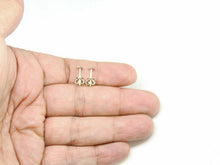 Load image into Gallery viewer, 14k white Gold 0.05Ct Round Diamonds heart stud Earrings Push Back Fastening
