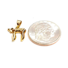 Load image into Gallery viewer, 14k yellow gold tiny chai Hay Jewish kabbalah pendant charm fine jewelry 1.3g
