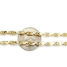 Load image into Gallery viewer, 10K real yellow gold 3.9mm Turkish chain Necklace gift fine jewelry 26" 24.8g
