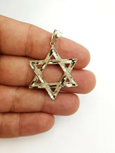 Load image into Gallery viewer, 14k yellow gold star of David Jewish Israel charm pendant religious jewelry 4.4g
