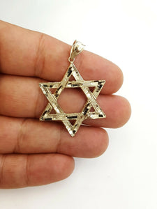 14k yellow gold star of David Jewish Israel charm pendant religious jewelry 4.4g