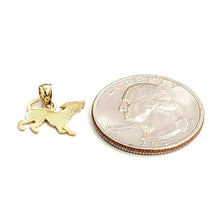 Load image into Gallery viewer, 14k yellow Gold tiny dog full body Pendant charm fine jewelry gift pet 0.6g
