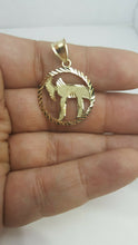 Load image into Gallery viewer, New 10k yellow gold round chai Jewish kabbalah god pendant 0.95" religious 2.4g
