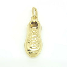 Load image into Gallery viewer, 14KT Yellow Gold Hollow 3D Classic Soccer Shoe Charm Pendant Fine Jewelry 1.5g
