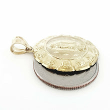 Load image into Gallery viewer, 10k yellow gold round virgin Guadalupe Pendant fine religious jewelry 1.04" 2.1g
