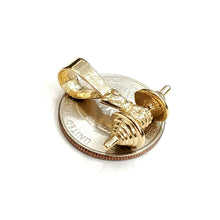 Load image into Gallery viewer, 14k Yellow Gold 3D Dumbbell hand weight lifter Pendant charm fine jewelry 5.5g
