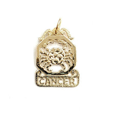 Load image into Gallery viewer, 14k yellow Gold crab cancer zodiac sign astrolog Pendant charm fine jewelry 1.3g
