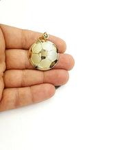 Load image into Gallery viewer, New 10k yellow Gold soccer ball Pendant charm sport fine gift jewelry 1.16" 4.4g
