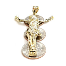 Load image into Gallery viewer, 10k yellow gold Jesus full body religious pendant charm gift fine jewelry 6.5g
