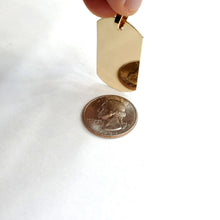 Load image into Gallery viewer, New 10k yellow Gold solid dog tag Pendant charm shiny gift fine jewelry 8.6g
