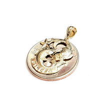 Load image into Gallery viewer, New 14k yellow Gold Pisces fish zodiac sign Pendant astrology fine jewelry 1.9g
