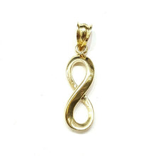 Load image into Gallery viewer, New 10k solid yellow Gold infinity Pendant love forever fine gift jewelry 1.5g

