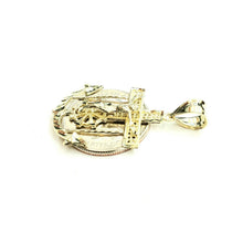 Load image into Gallery viewer, New 10k solid yellow Gold Jesus anchor and wheel Pendant charm fine jewelry 3.1g
