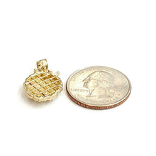 Load image into Gallery viewer, New 14k yellow Gold lion head face with crown Leo Pendant charm fine gift 2.4g
