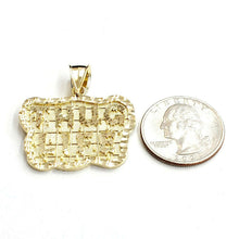 Load image into Gallery viewer, New 10k yellow Gold Thug Life word Pendant charm diamond cut fine jewelry 5.7g
