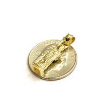 Load image into Gallery viewer, 14k Yellow gold 3D New York statue of liberty pendant charm Gift fine jewelry 3g
