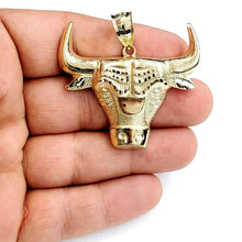 Load image into Gallery viewer, 10k yellow solid Gold Taurus bull zodiac Pendant charm gift fine jewelry 7.7g
