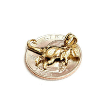 Load image into Gallery viewer, 14k yellow Gold Dinosaur Full body animal Jurassic Pendant charm jewelry 1.4g
