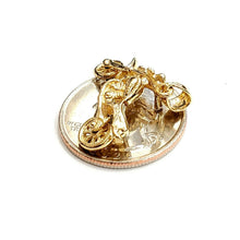 Load image into Gallery viewer, 14k yellow Gold 3D motorcycle Pendant charm sport bikers gift fine jewelry 3.8g

