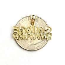 Load image into Gallery viewer, New 10k yellow Gold Savage Pendant charm diamond cut fine gift jewelry 1.3g

