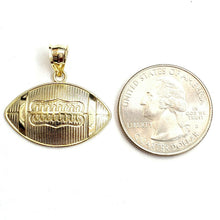 Load image into Gallery viewer, New 10k yellow Gold football Pendant charm sport fine jewelry gift unisex 2g
